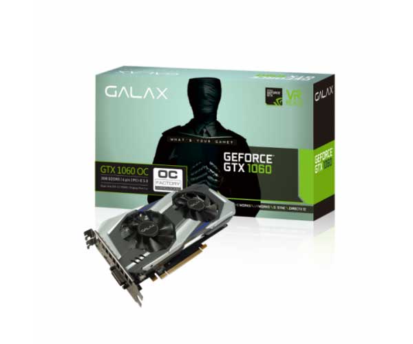 Placa de Vídeo Galax GeForce GTX 1060 3GB OC GDDR5 192BIT