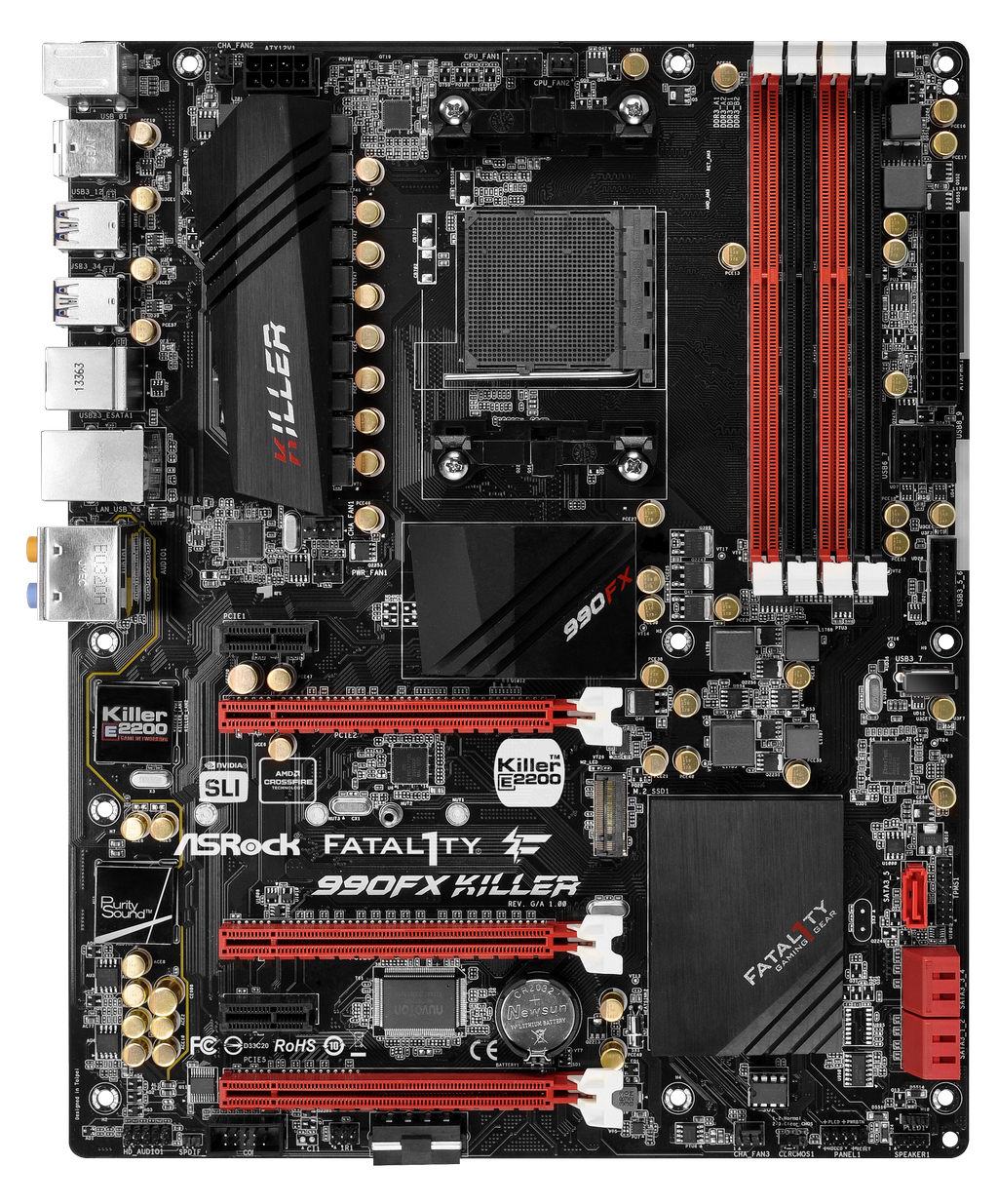 Placa Mãe ASRock Fatal1ty 990FX Killer, chipset 990FX, AMD AM3+ Pichau